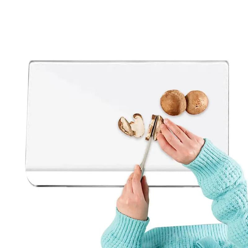 Acrylic Cutting Boards for Kitchen Counter - Non-Slip &Amp; Clear Chopping Blocks with Lip Knives Rectangle