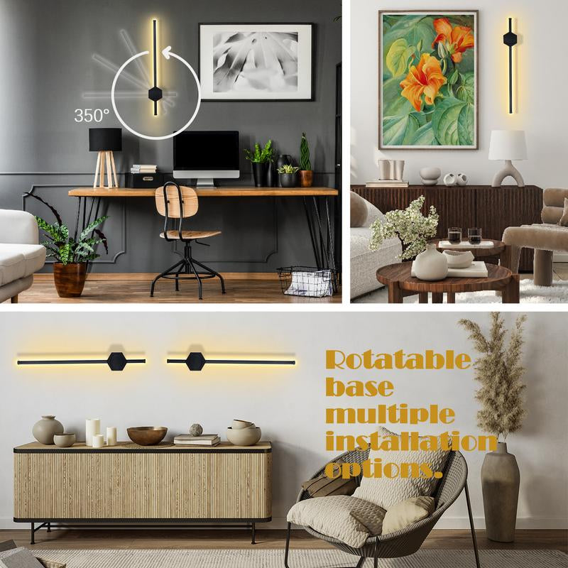 Battery Operated Wall Sconces Set of Two, USB Rechargeable Wall Lights with Remote Control, Dimmable Wireless Wall Lamp, 3 Color Mood Light for Hallway Living Room Bedroom