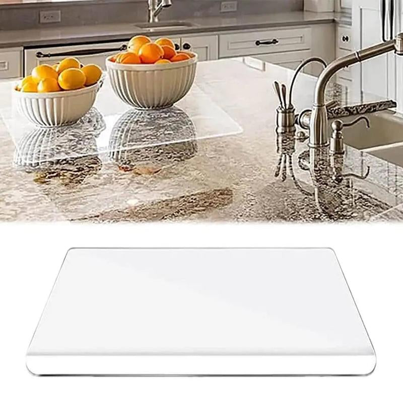 Acrylic Cutting Boards for Kitchen Counter - Non-Slip &Amp; Clear Chopping Blocks with Lip Knives Rectangle