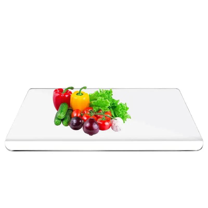 Acrylic Cutting Boards for Kitchen Counter - Non-Slip &Amp; Clear Chopping Blocks with Lip Knives Rectangle