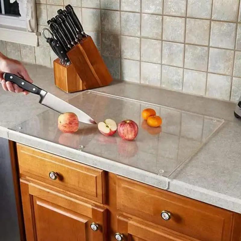Acrylic Cutting Boards for Kitchen Counter - Non-Slip &Amp; Clear Chopping Blocks with Lip Knives Rectangle
