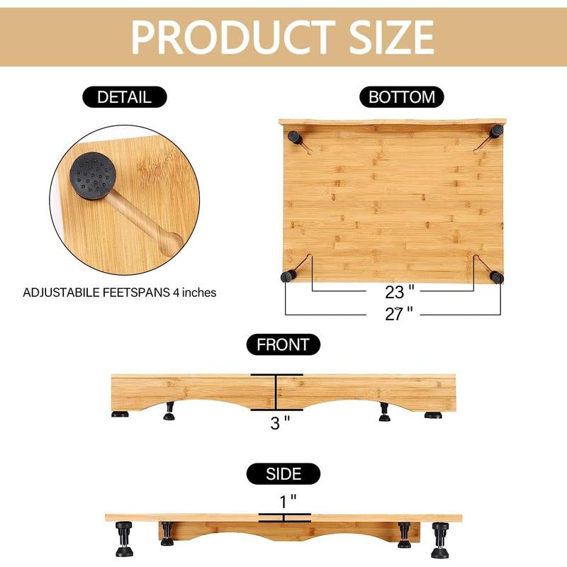 Stove Cover Board for Gas Stovetop - Raised Cutting Board with Legs and Juice Grooves, Adjustable Noodle Board Stove Cover for RV Stove Top (29.52"X21.65") Chopping Kitchen Knives Bamboo Oil Wooden
