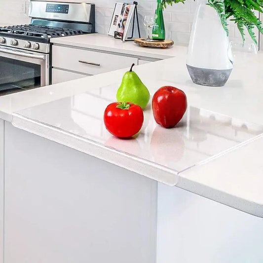 Acrylic Cutting Boards for Kitchen Counter - Non-Slip &Amp; Clear Chopping Blocks with Lip Knives Rectangle