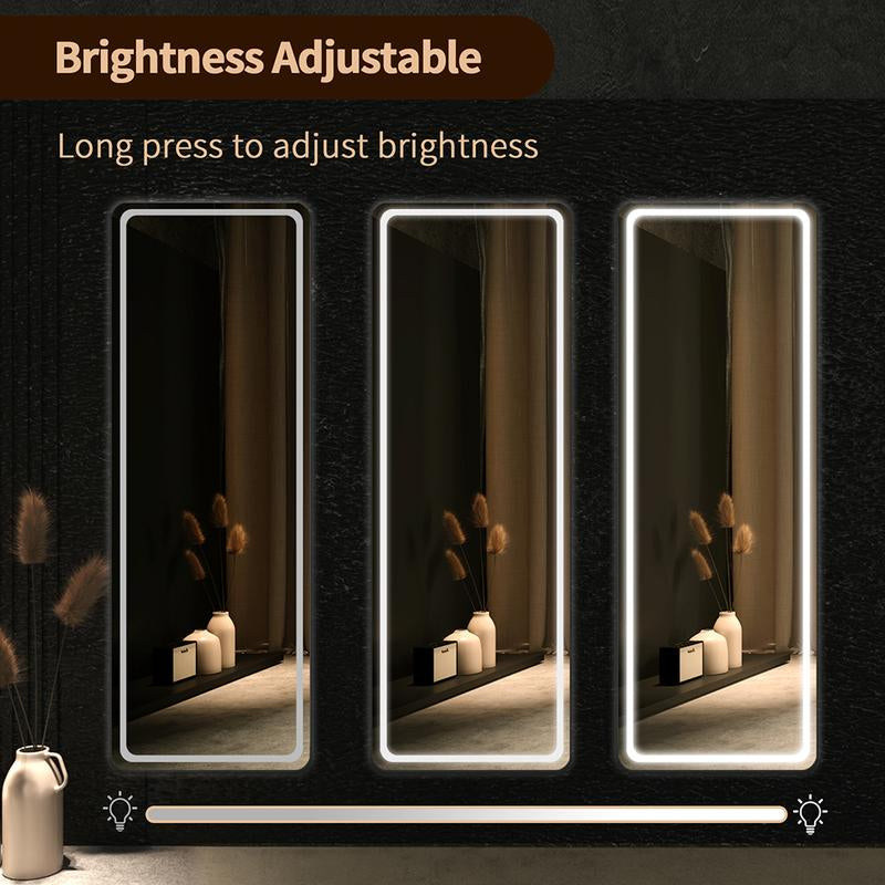 GOGOFREE Full-Length Mirror with LED Lights – 3 Adjustable Color Modes for Style & Functionality