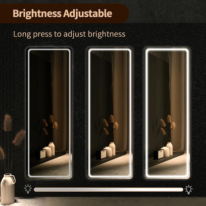 GOGOFREE Full-Length Mirror with LED Lights – 3 Adjustable Color Modes for Style & Functionality
